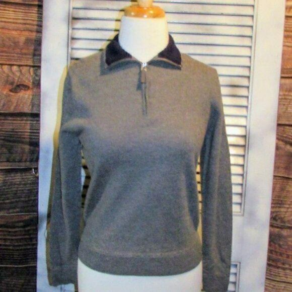 John W. Nordstrom Sm Merino Wool 1/4 Zip Sweater - Picture 8 of 11